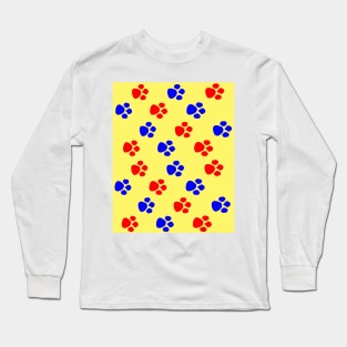 Primary Animal Paws Long Sleeve T-Shirt